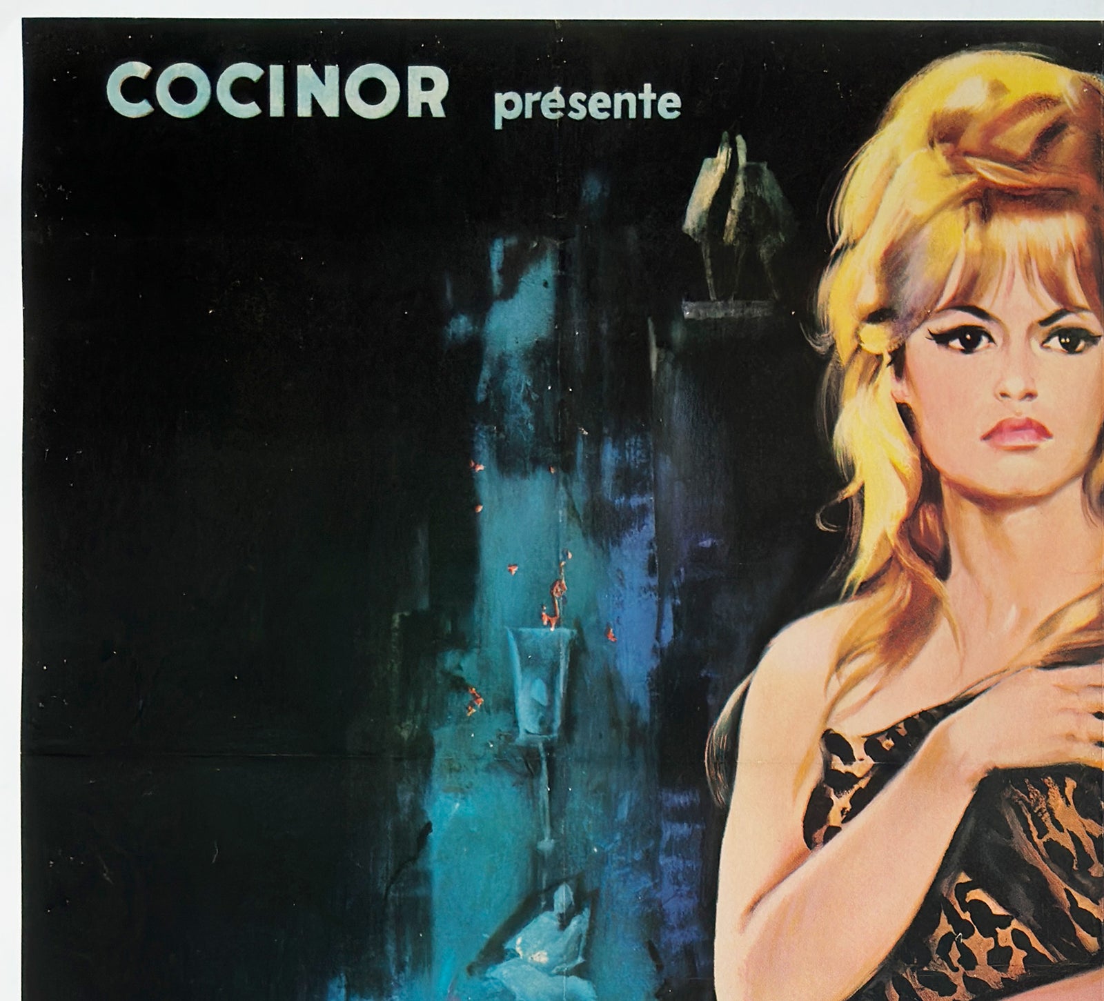 Love on a Pillow 1962 French Grande Film Movie Poster, Georges Allard - detail