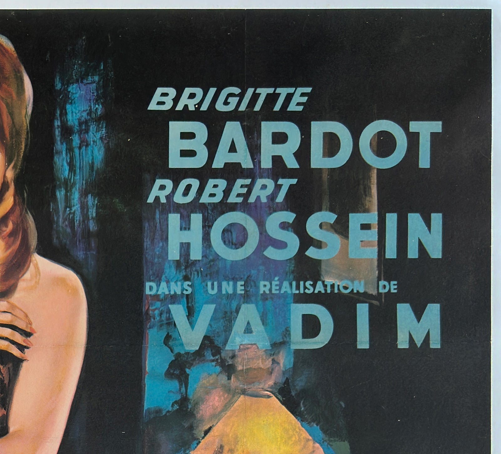 Love on a Pillow 1962 French Grande Film Movie Poster, Georges Allard - detail