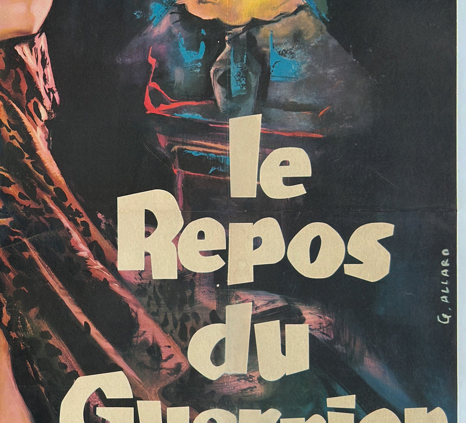 Love on a Pillow 1962 French Grande Film Movie Poster, Georges Allard - detail