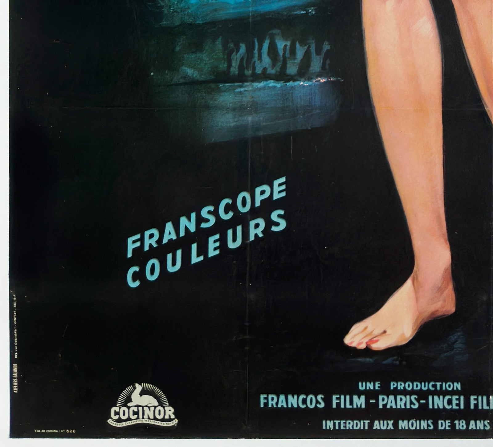 Love on a Pillow 1962 French Grande Film Movie Poster, Georges Allard - detail