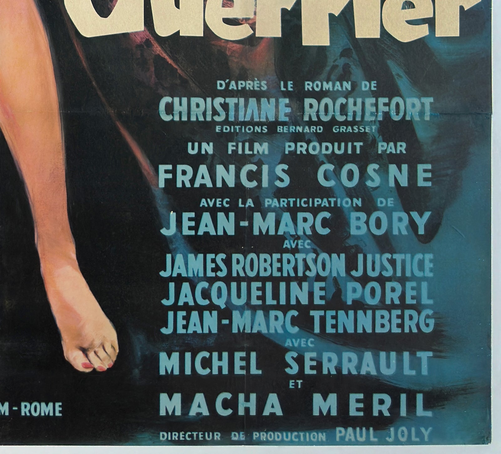 Love on a Pillow 1962 French Grande Film Movie Poster, Georges Allard - detail