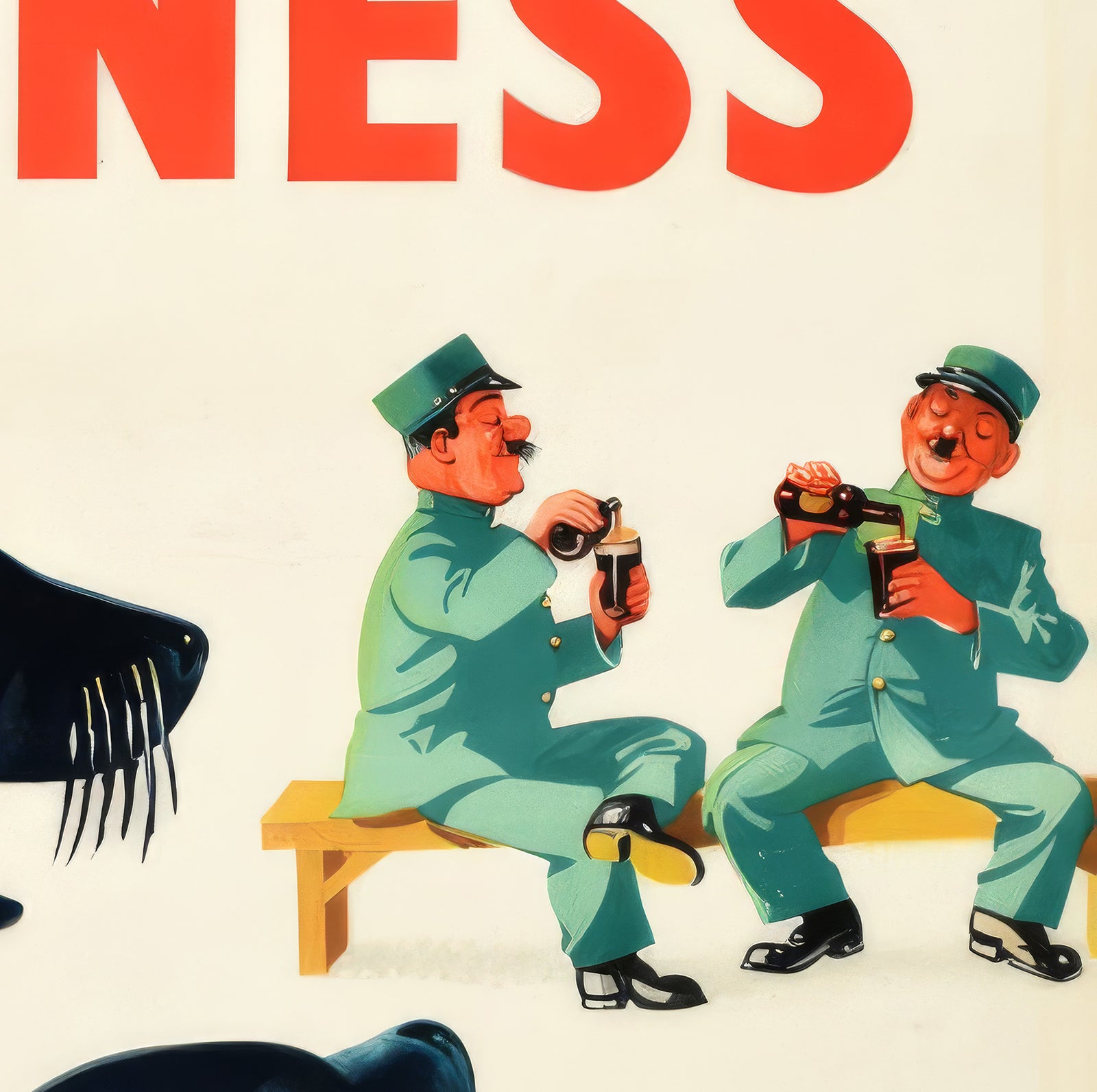 Lovely Day For A Guinness 1930s Guinness Advertising Poster John Gilroy - detail
