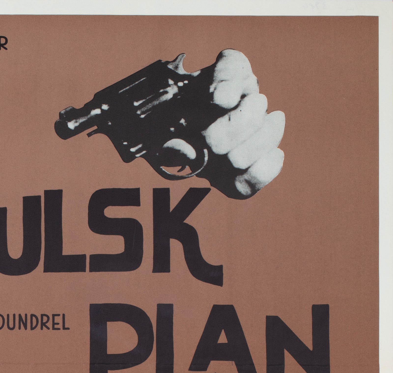 Loves of a Scoundrel 1957 Swedish Film Poster - detail
