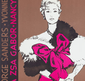 Loves of a Scoundrel 1957 Swedish Film Poster - detail
