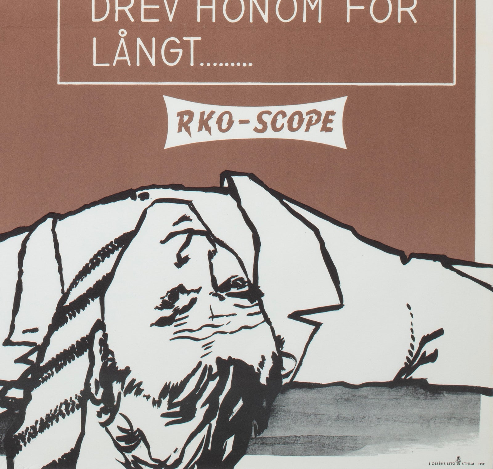 Loves of a Scoundrel 1957 Swedish Film Poster - detail