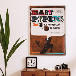 Mary Poppins 1969 Czech A1 Film Movie Poster, Eva Galova