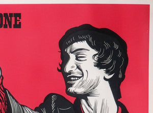 Mean Streets 1973 Academy Cinema UK Quad Film Movie Poster, Peter Strausfeld - detail