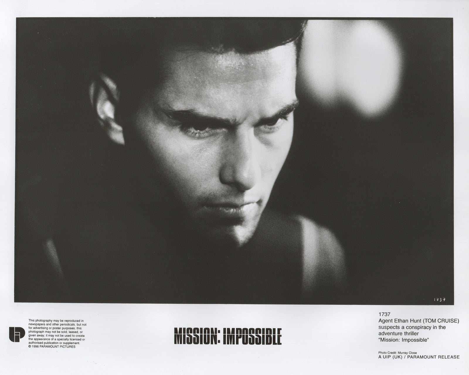 Mission Impossible 1996 Film Movie Press Publicity Still Framed