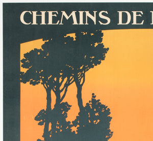 Mont Saint Michel c1920 French Travel Advertising Poster Constant Duval - detail