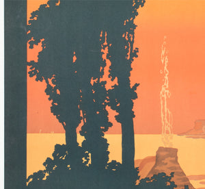 Mont Saint Michel c1920 French Travel Advertising Poster Constant Duval - detail