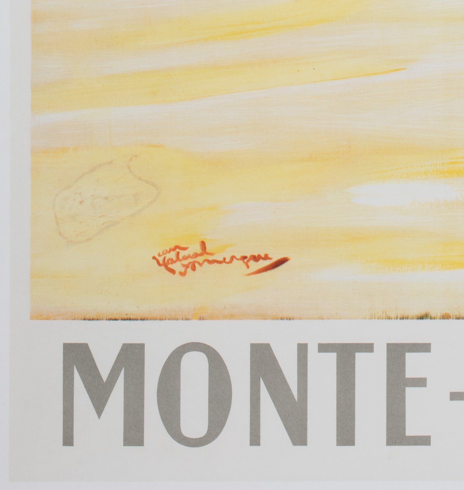 Monte Carlo c1950s Travel Advertising Poster, Jean Gabriel Domergue - detail