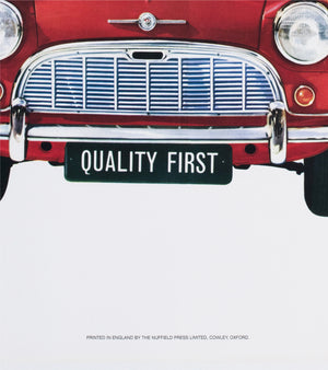 Morris 850 Mini 1960 UK Dealer Poster - detail