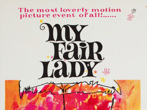 My Fair Lady 1964 Australian Daybill Film Movie Poster Bob Peak - detail