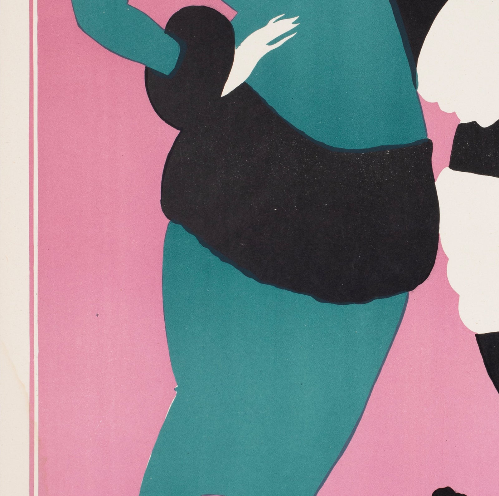 My Lady Friends 1923 Swedish Film Poster - detail