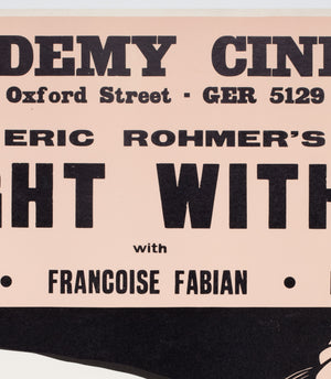 My Night With Maud 1971 Academy Cinema UK Quad Film Poster, Strausfeld - detail