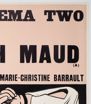 My Night With Maud 1971 Academy Cinema UK Quad Film Poster, Strausfeld - detail
