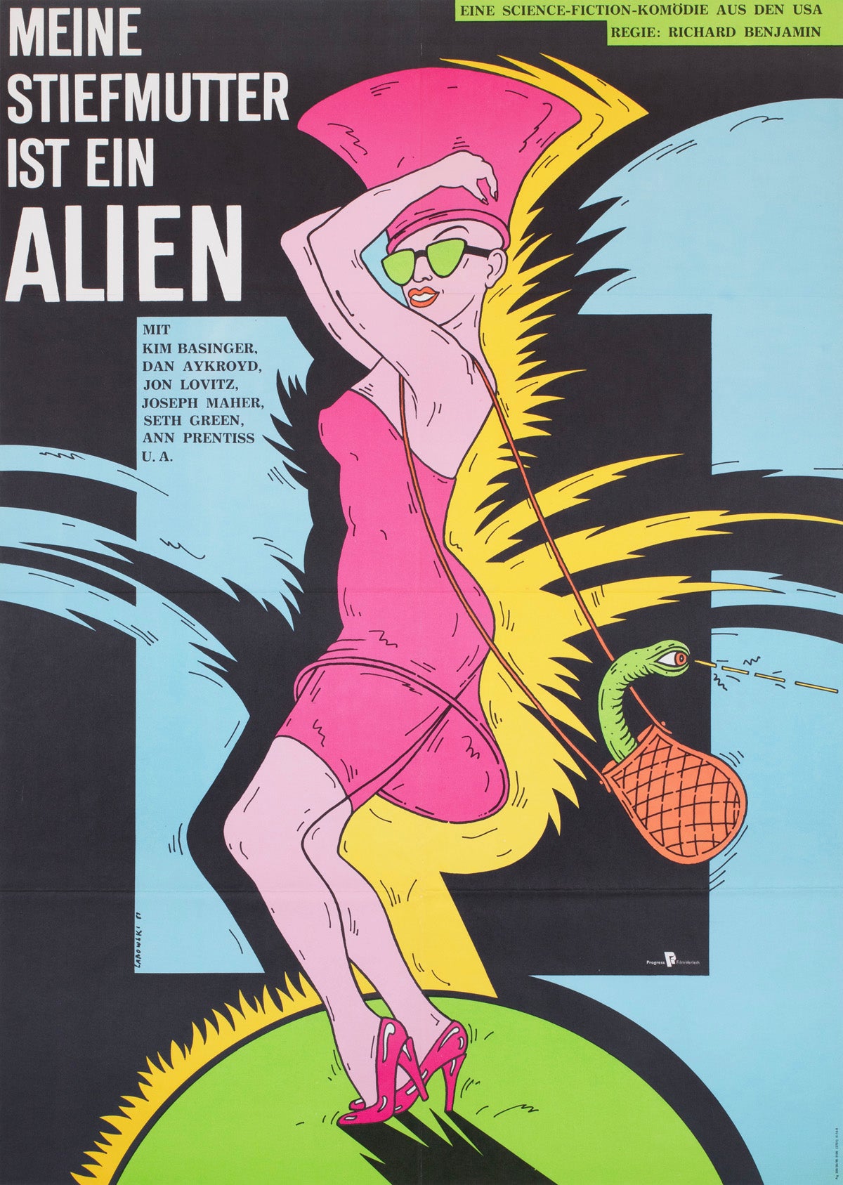 My Stepmother is an Alien 1990 East German A1 Film Poster Labowski