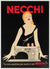 Necchi 1980s Italian Sewing Machine Advertising Poster, Jeanne Grignani