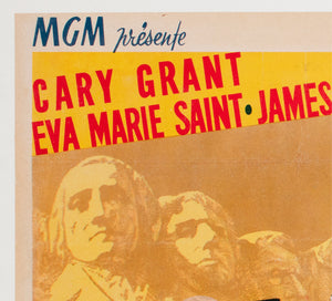 North by Northwest 1959 Belgian Film Poster - detail