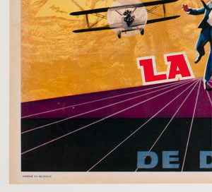 North by Northwest 1959 Belgian Film Poster - detail
