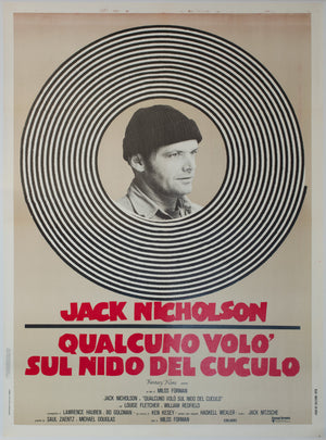 One Flew Over the Cuckoo's Nest 1976 Italian 2 Foglio Film Movie Poster