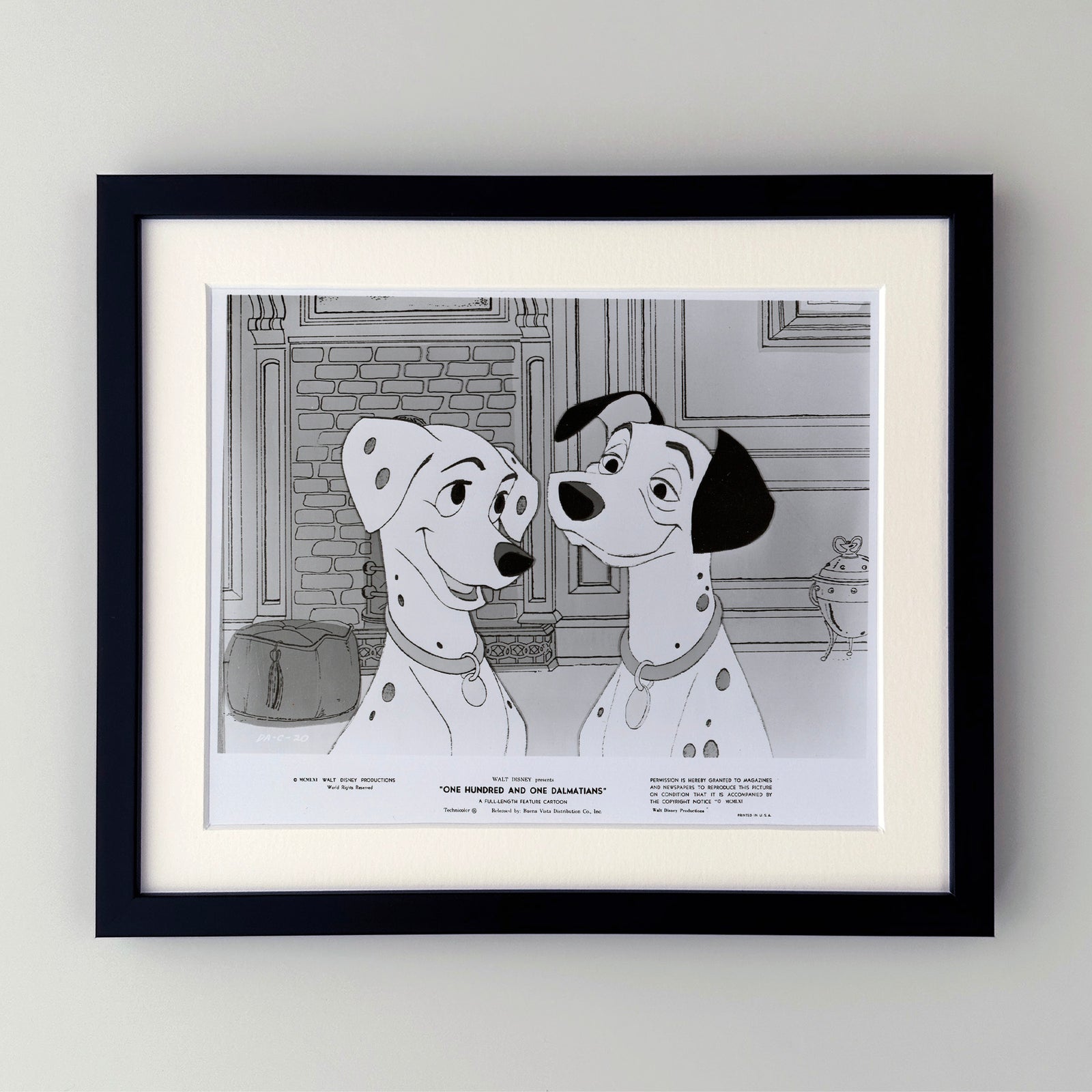 One Hundred and One Dalmatians 1961 Film Movie Press Publicity Still Framed
