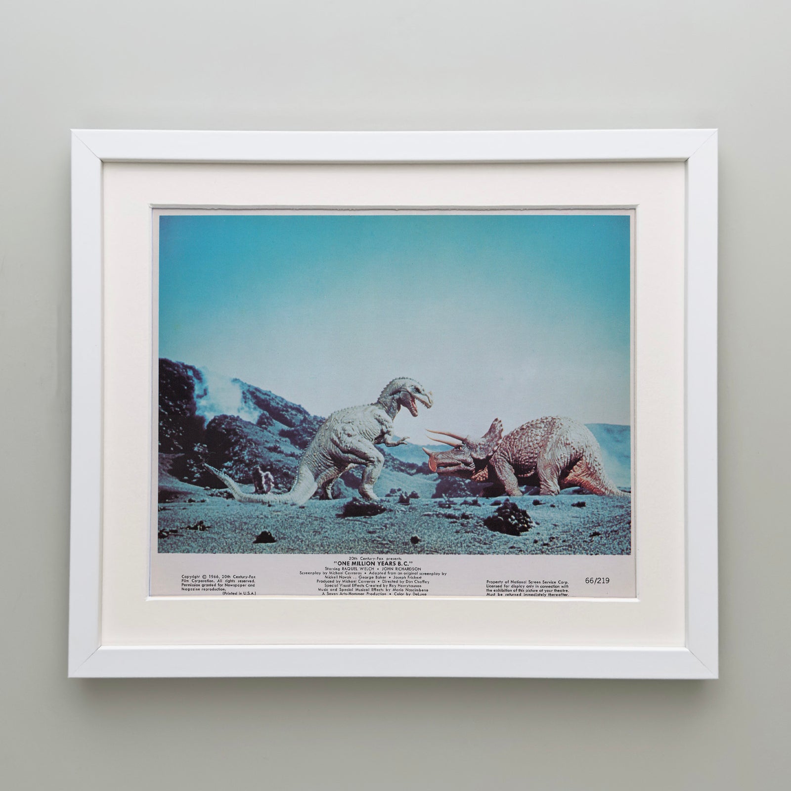 One Million Years BC 1966 Film Movie Lobby Card Framed