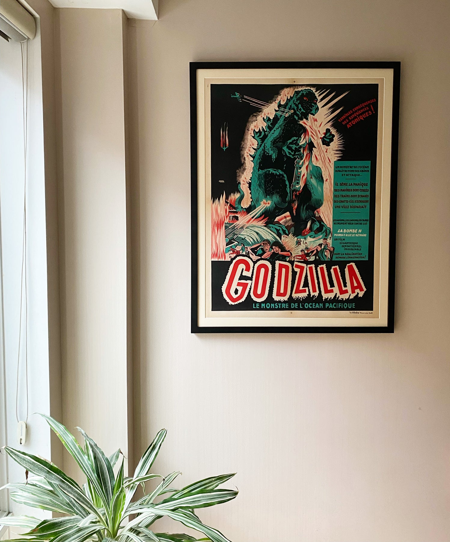 Godzilla 1954 French Moyenne Original Vintage Film Movie Poster