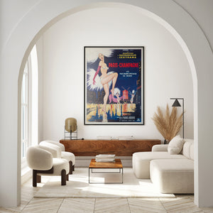 Paris Champagne 1964 French Grande Film Poster Sinclare