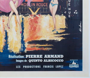 Paris Champagne 1964 French Grande Film Poster Sinclare - detail