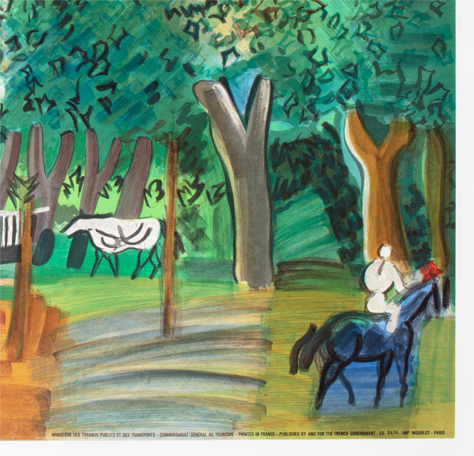 Paris Musée DArt Moderne 1964 Poster Raoul Dufy - detail