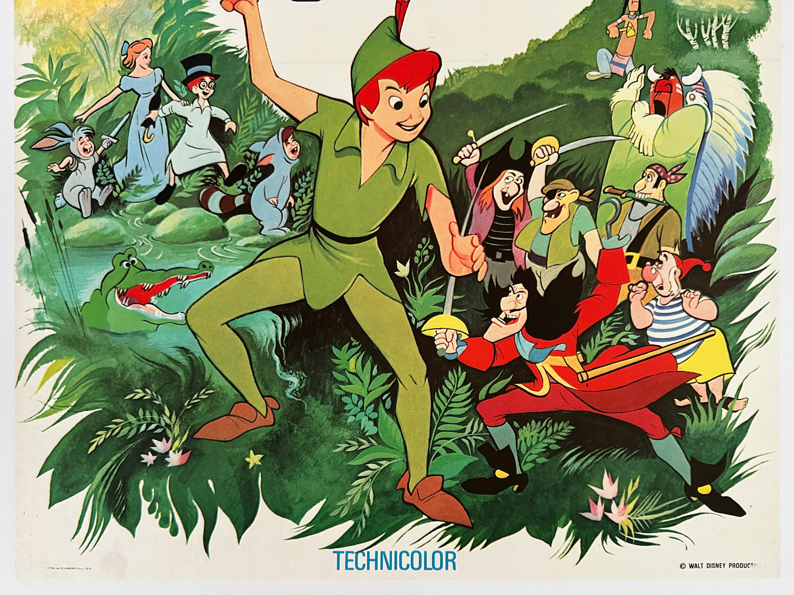 Peter Pan 1970s French Petite Film Poster - detail