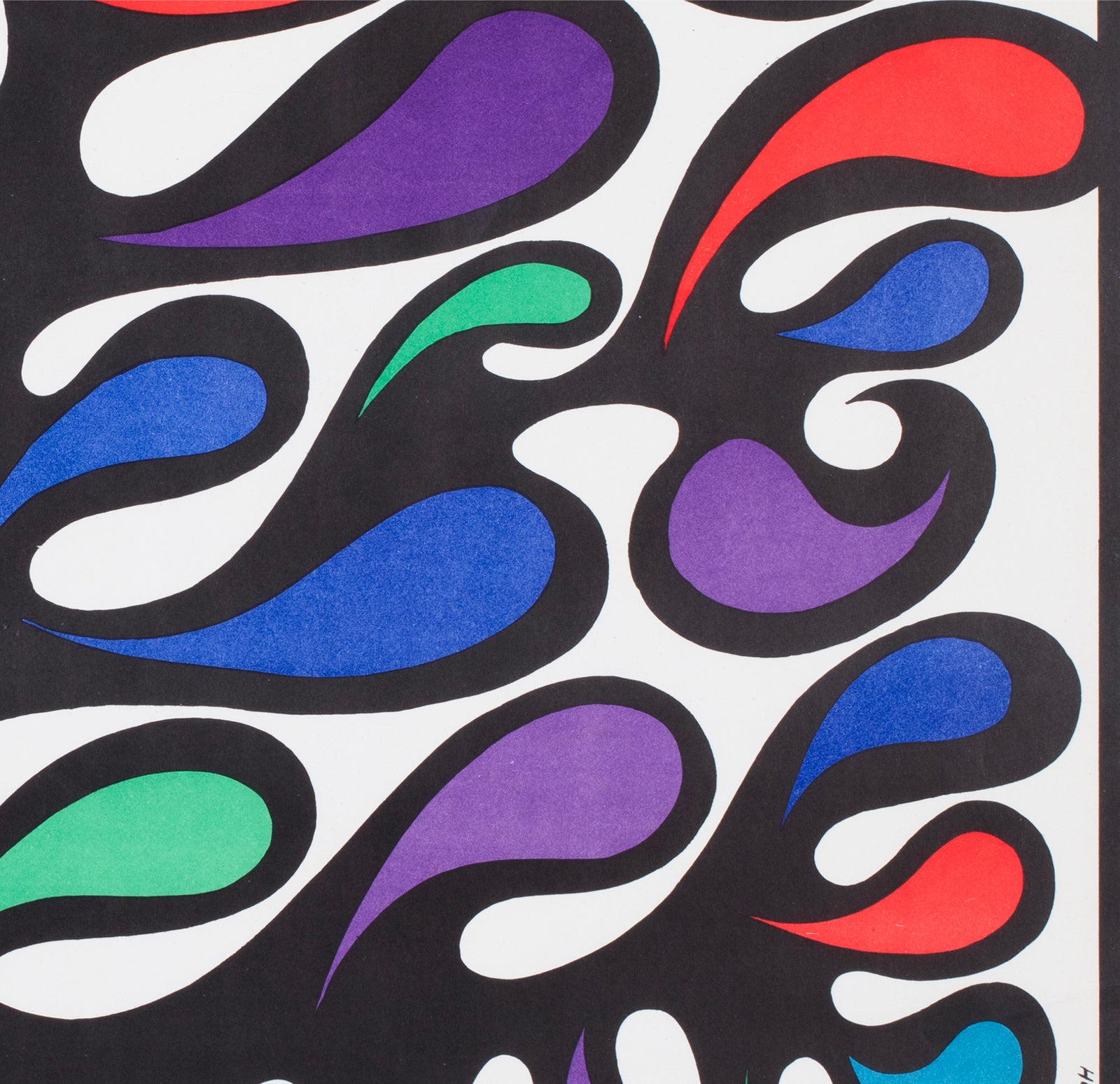 Plakat Secesyjny Art Nouveau 1971 Polish Poster Museum advertisement Hubert Hilscher - detail