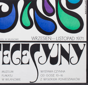 Plakat Secesyjny Art Nouveau 1971 Polish Poster Museum advertisement Hubert Hilscher - detail