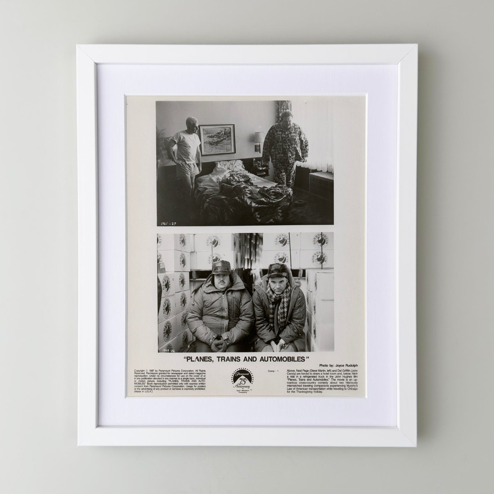 Planes Trains and Automobiles (1987) Film Movie Press Publicity Still Framed