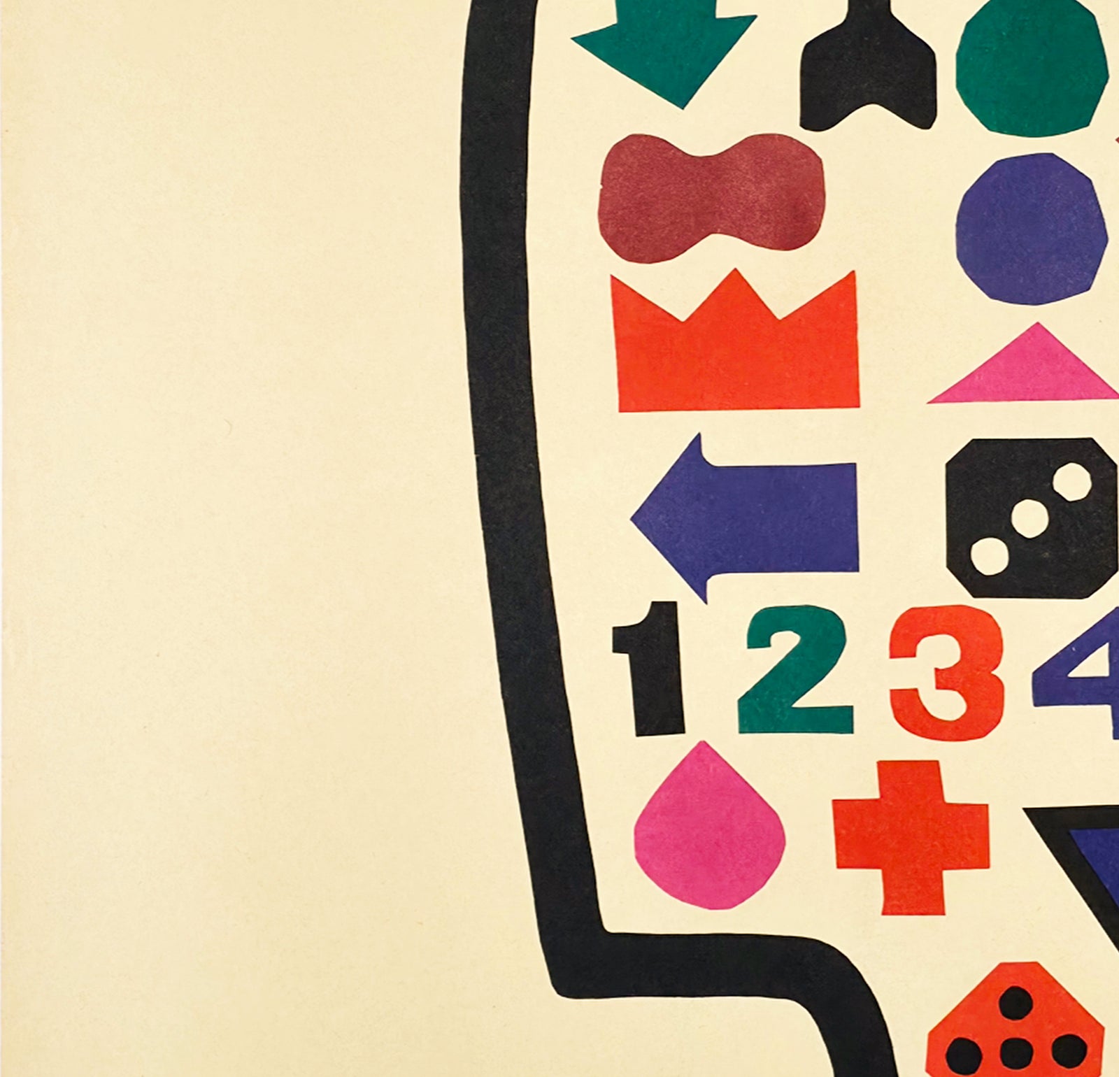 Playtime 1971 Polish A1 Film Movie Poster Jerzy Flisak - detail