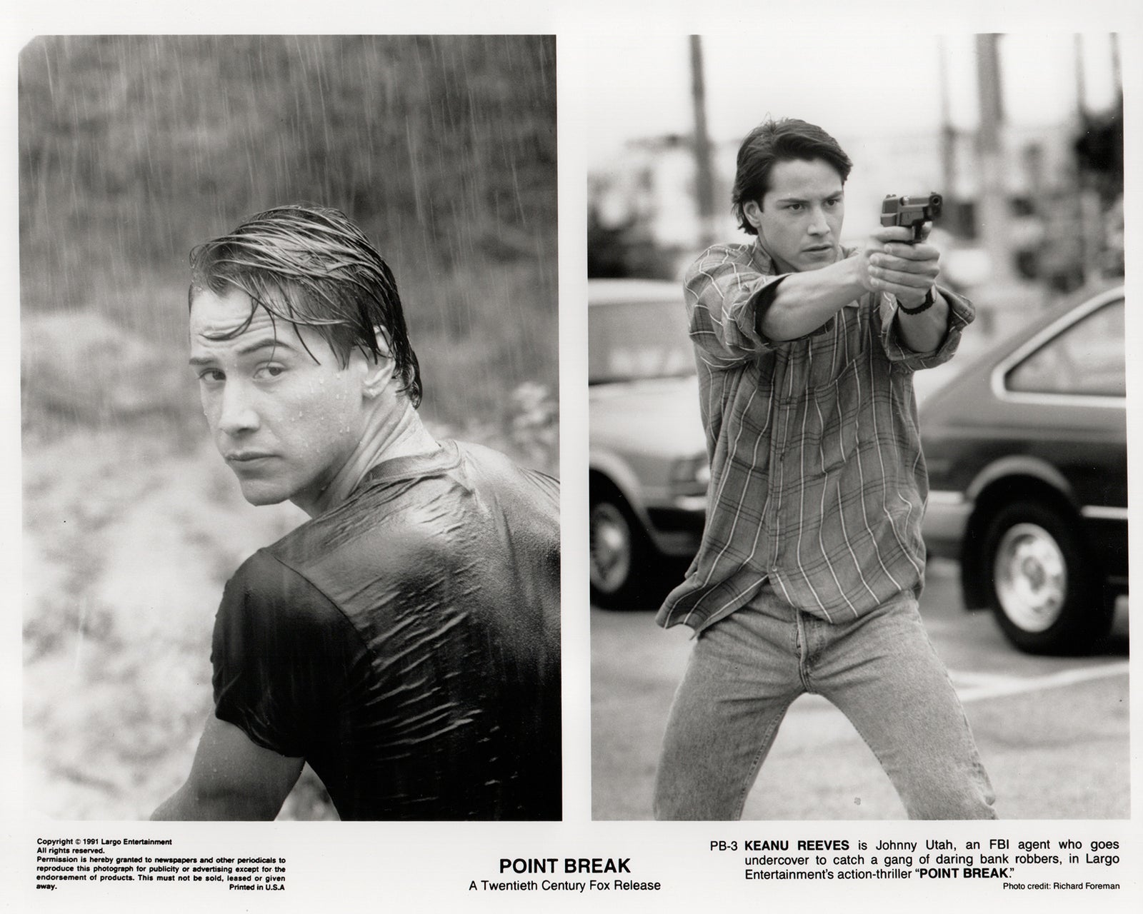 Point Break 1991 Film Movie Press Publicity Still Framed
