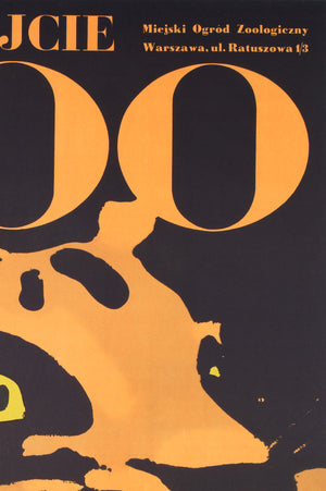 Tiger 1967 Polish Warsaw Zoo Poster, Waldemar Swierzy - detail