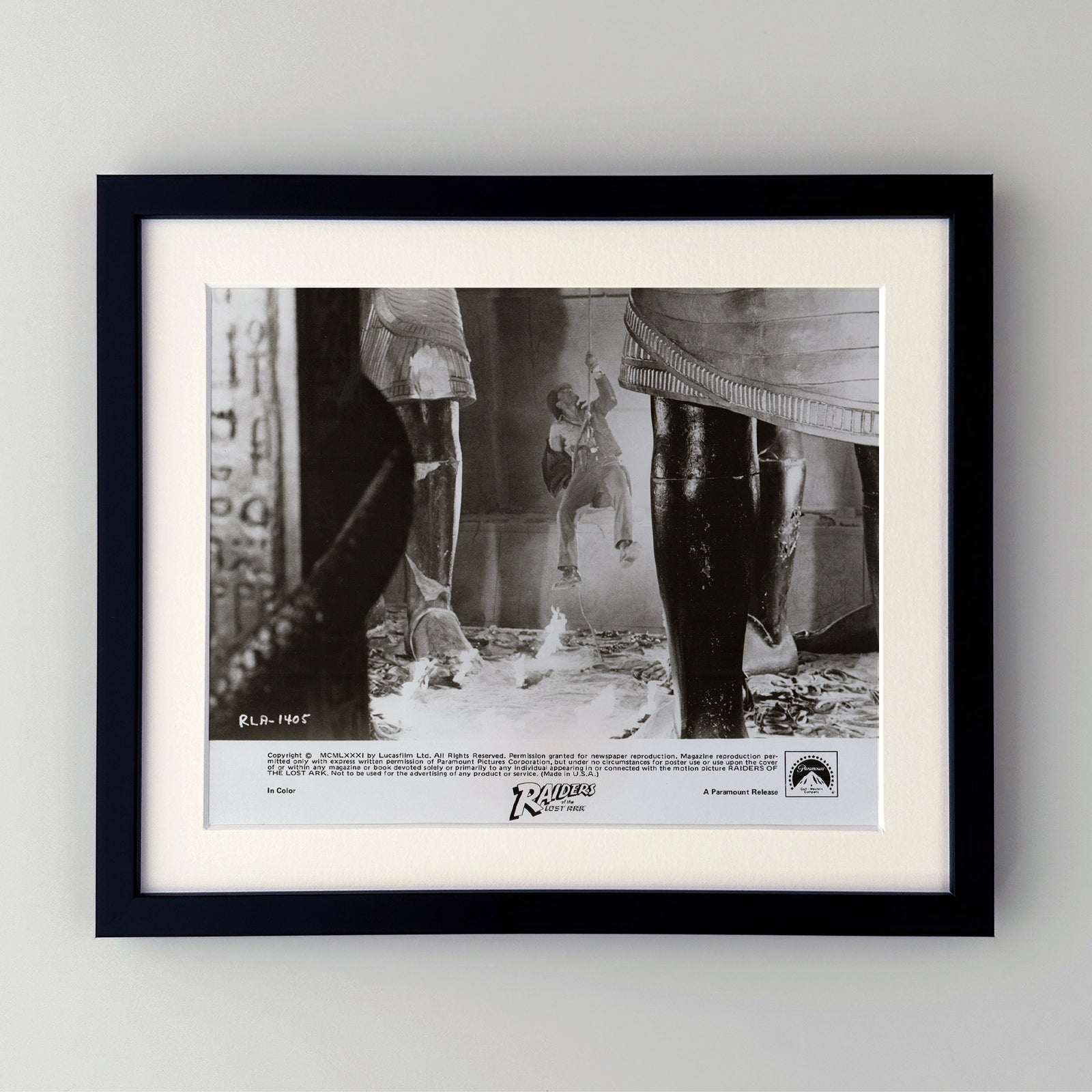 Raiders of the Lost Ark 1981 Film Movie Press Publicity Still Framed