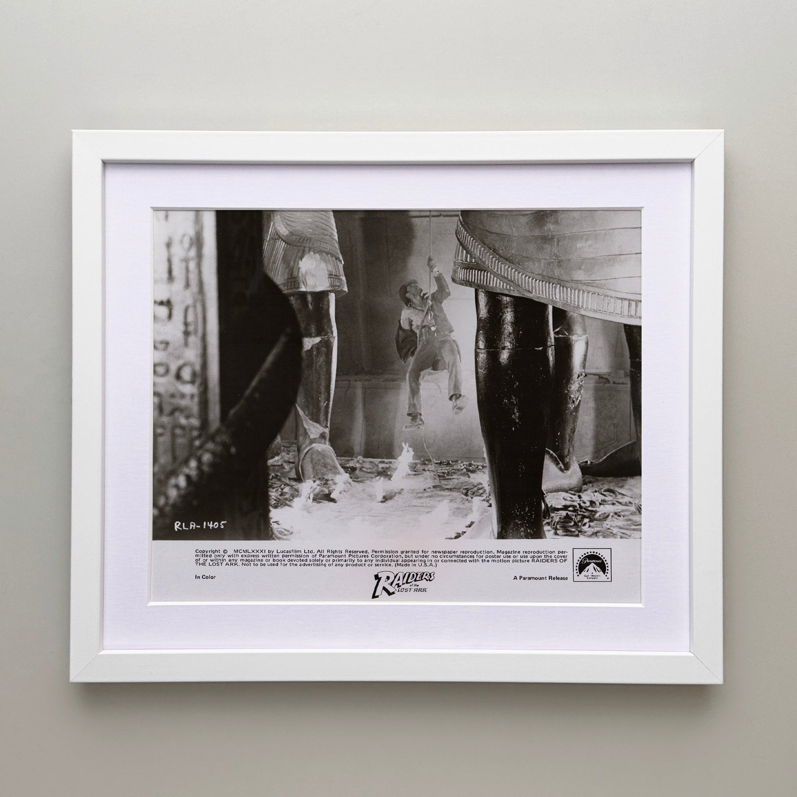 Raiders of the Lost Ark 1981 Film Movie Press Publicity Still Framed