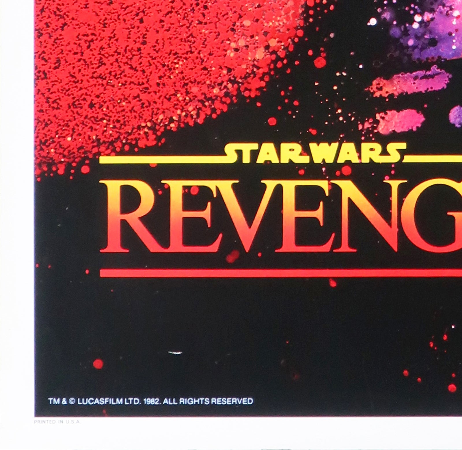 Revenge of the Jedi 1983 US Advance Undated Printers Proof Drew Struzan - detail