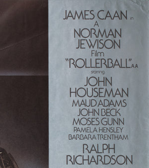 Rollerball 1975 Rolled UK Quad Film Movie Poster, Bob Peak - detail