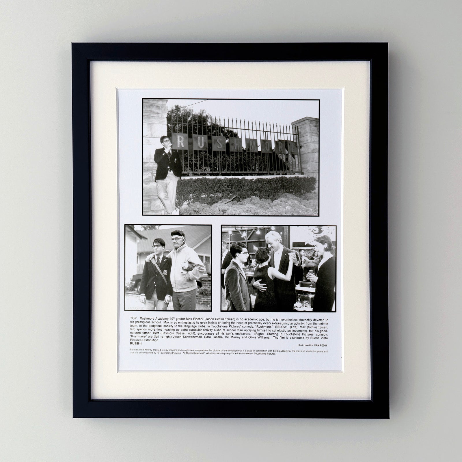 Rushmore 1998 Film Movie Press Publicity Still Framed
