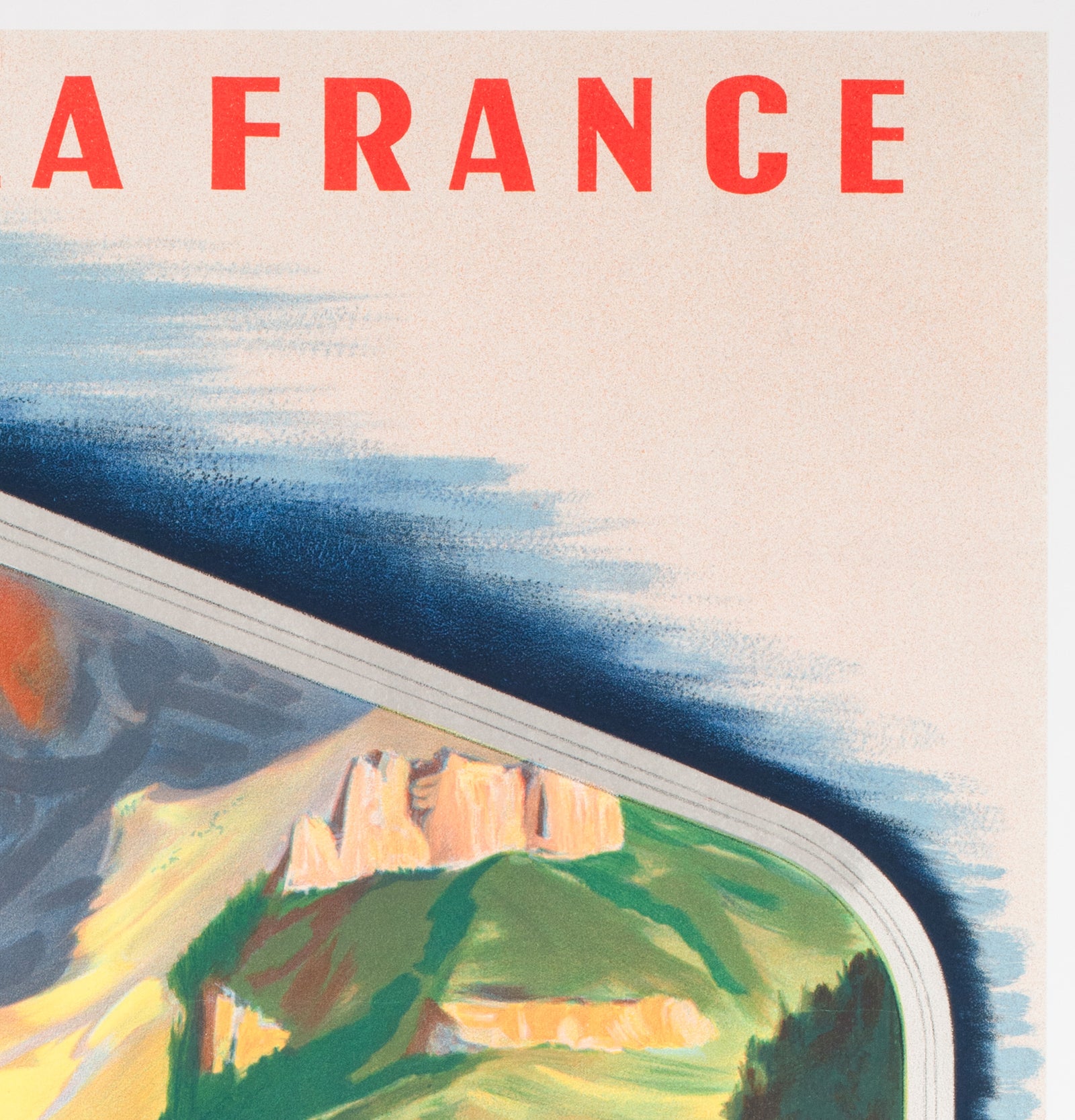 Rome 1966 Alitalia Airline Travel Poster Harmut Hielscher - detail