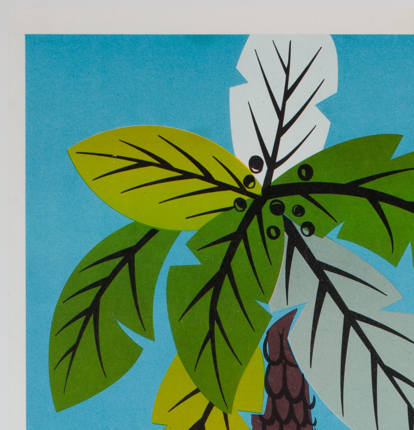 Sainte Maxime Cote d'Azur 1960s French Travel Poster, Bernard Thonus - details