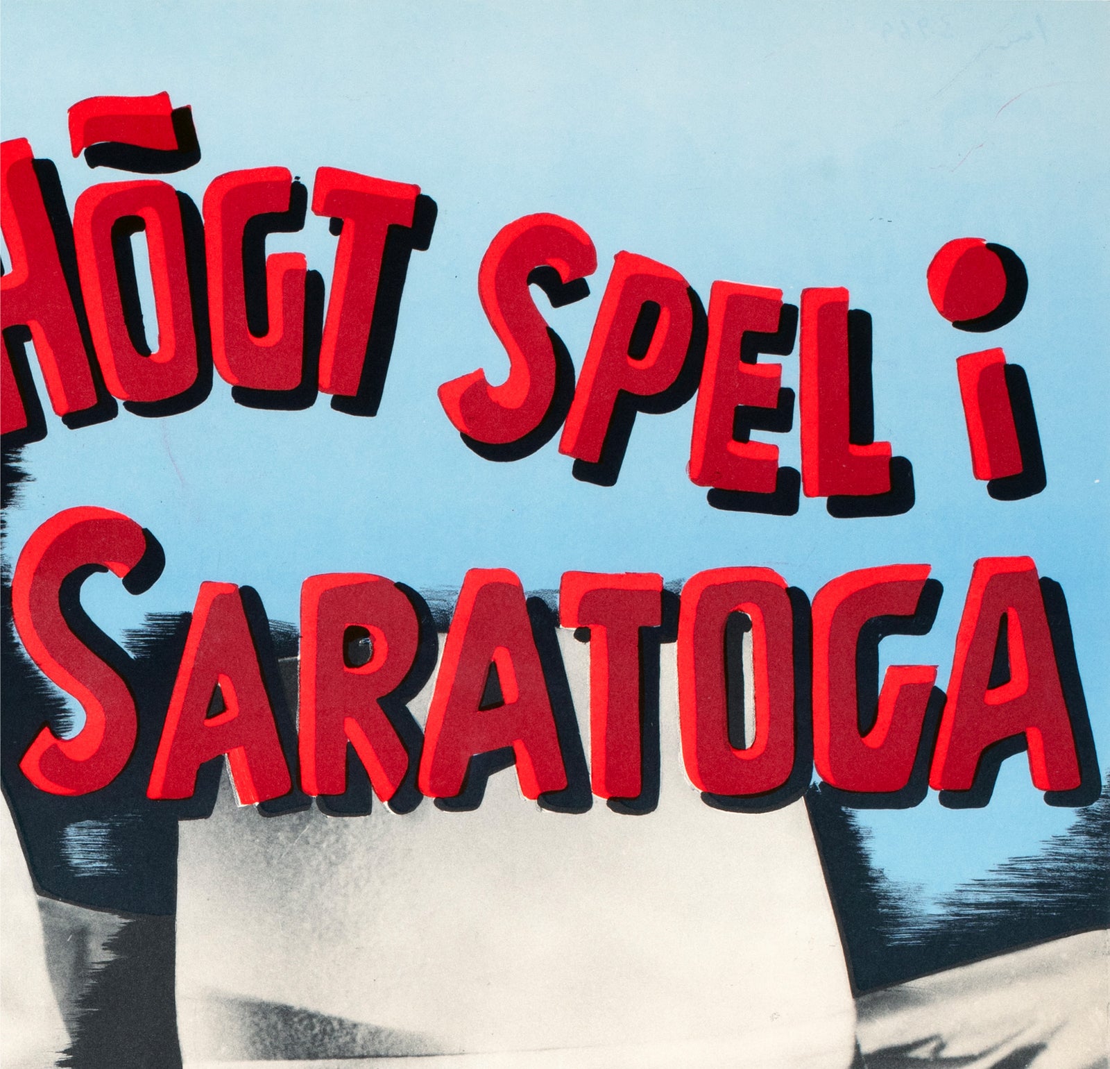 Saratoga Trunk 1946 Swedish Film Poster Gösta Åberg - detail
