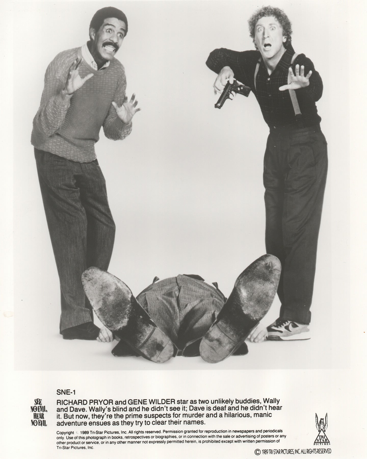 See No Evil Hear No Evil 1989 Film Movie Press Publicity Still Framed
