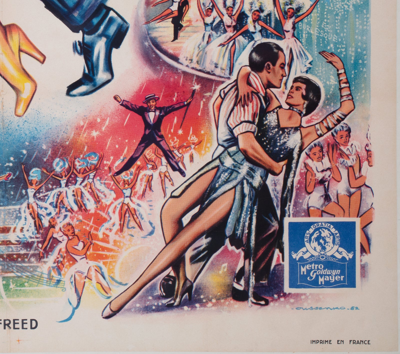 Singin' in the Rain 1952 French Grande Film Movie Poster - detail