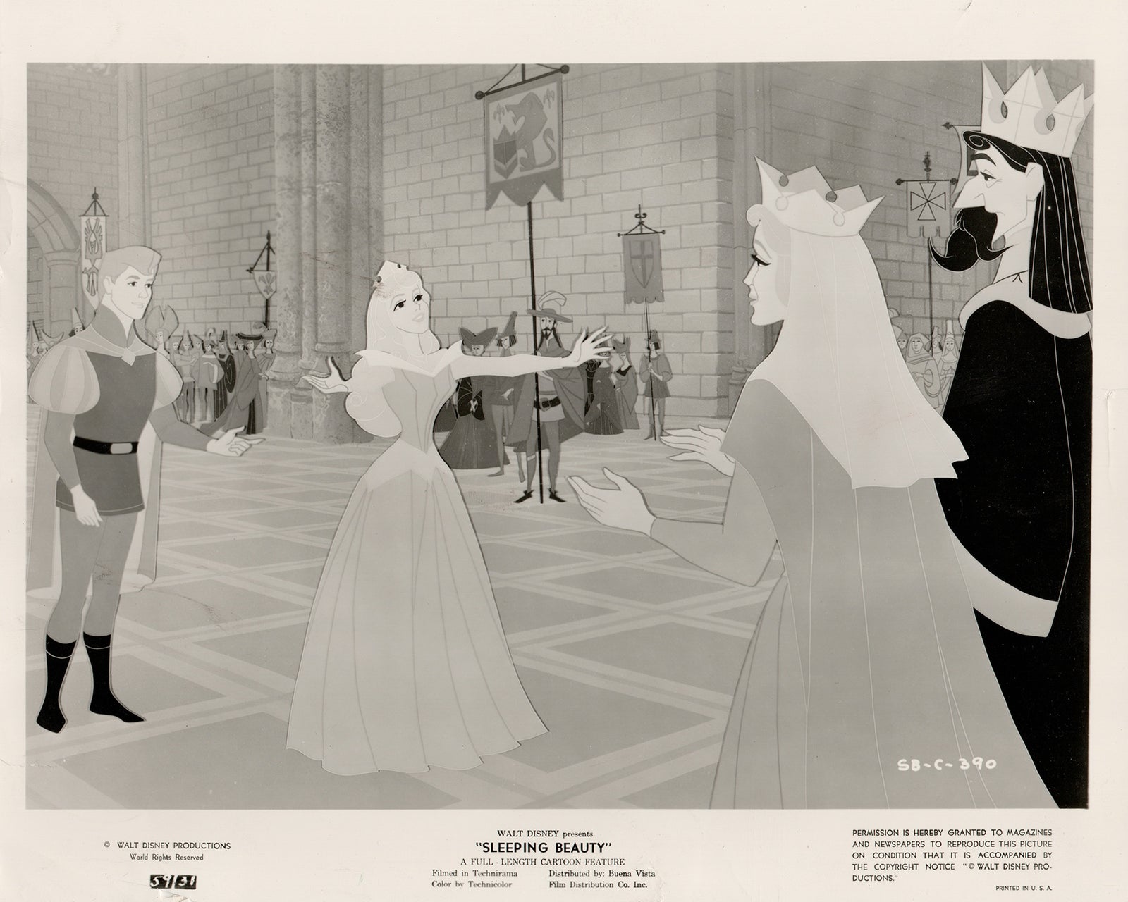 Sleeping Beauty 1959 Film Movie Press Publicity Still Framed