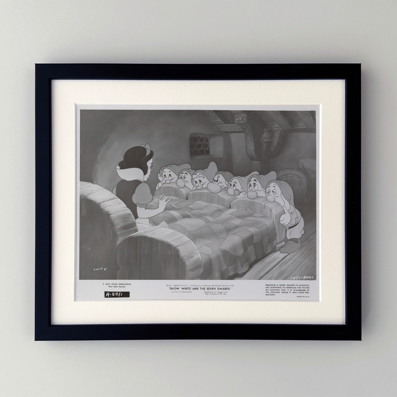 Snow White and the Seven Dwarfs 1937 Film Movie Press Publicity Still Framed